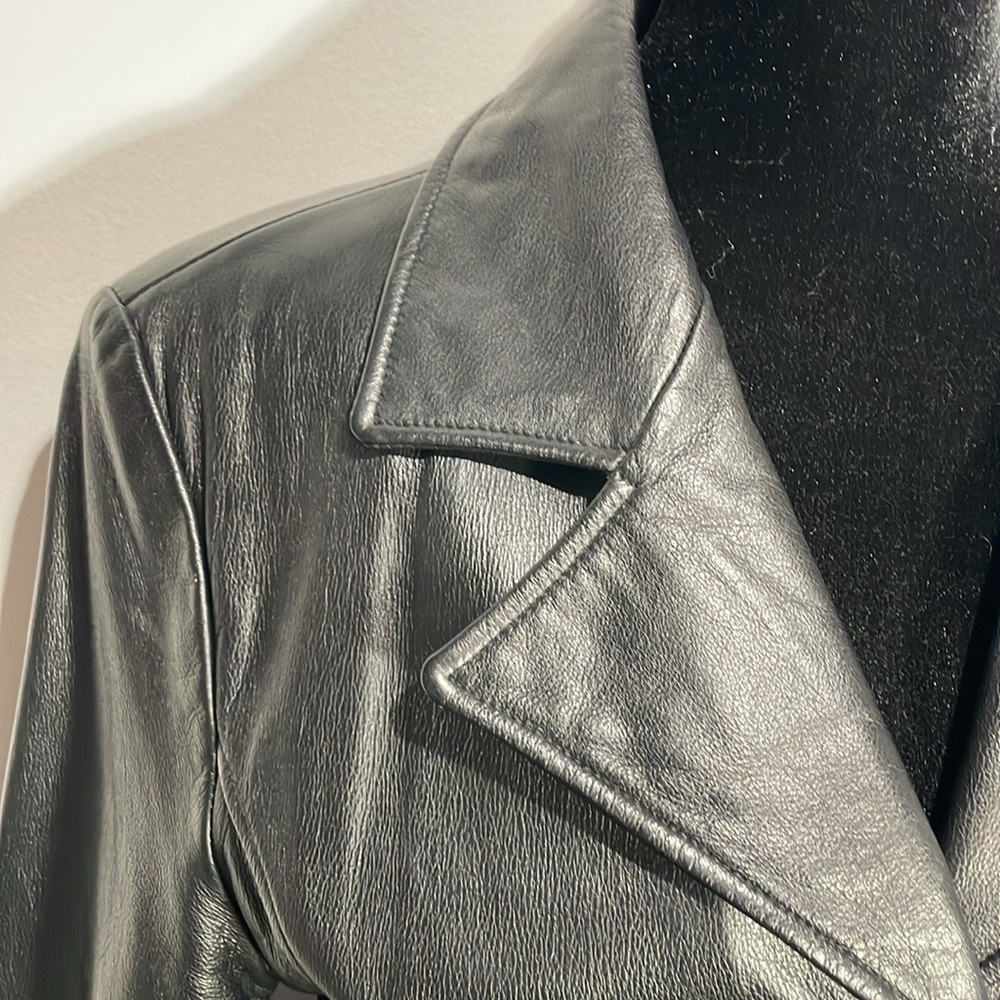 Leather jacket black - size large - Picture 2 of 16